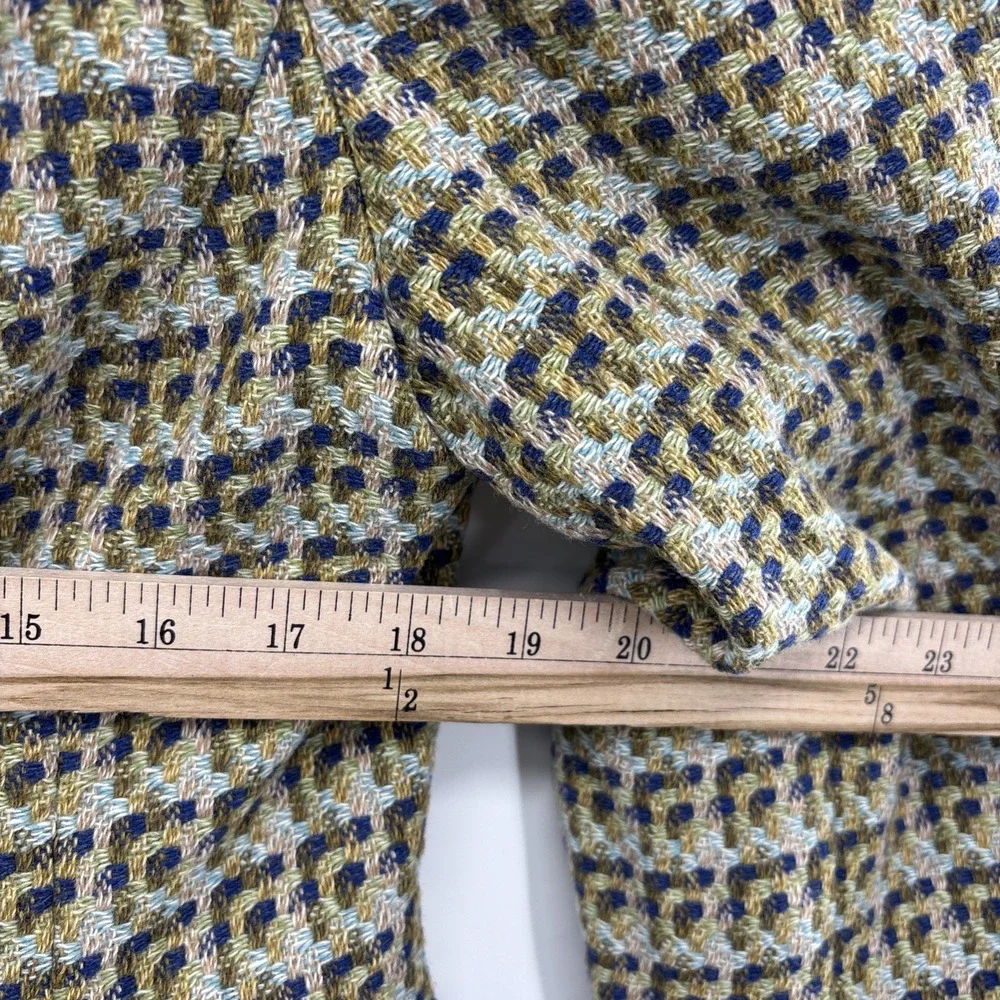 Talbots Wool Blazer Vintage Green Tweed Womens Size 10 Vintage Coquette USA - Picture 6 of 12
